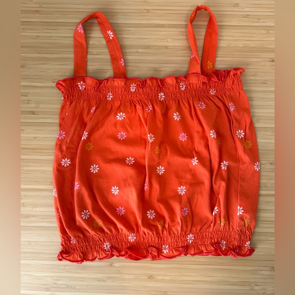 New, w/o tags, Old Navy, Sleeveless Smocked Lettuce-Edge Top for Girls